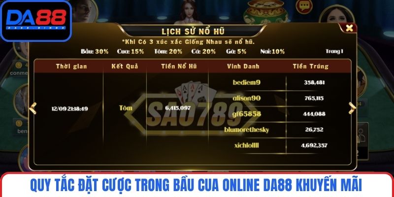 Hướng dẫn cách tính điểm từng cửa cược tại bầu cua