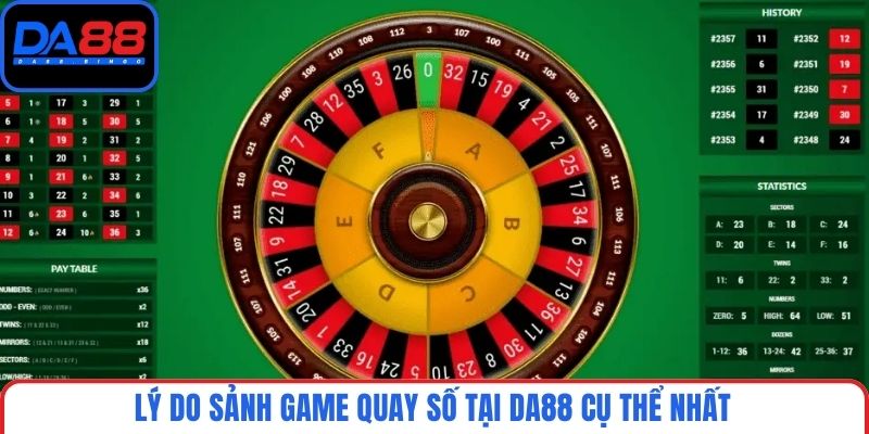 Lý do sảnh game quay số tại DA88 cụ thể nhất