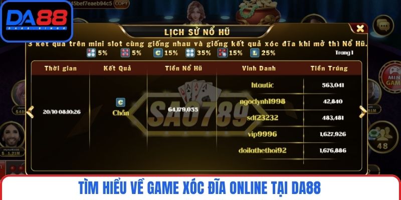 Xóc đĩa DA88 là một trò chơi đã quá quen mặt với nhiều người
